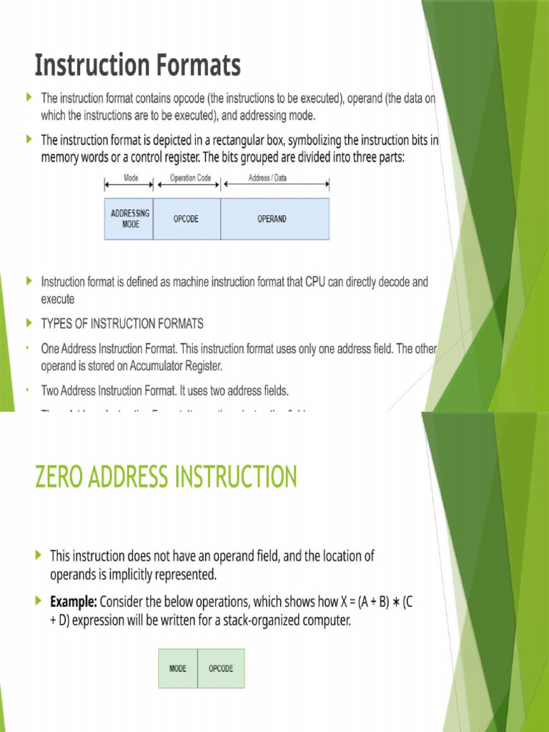 Instructional - Formats and Addressing Modes | PDF