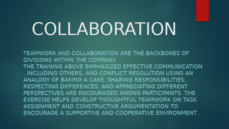 Effective Teamwork and Collaboration Training | PDF