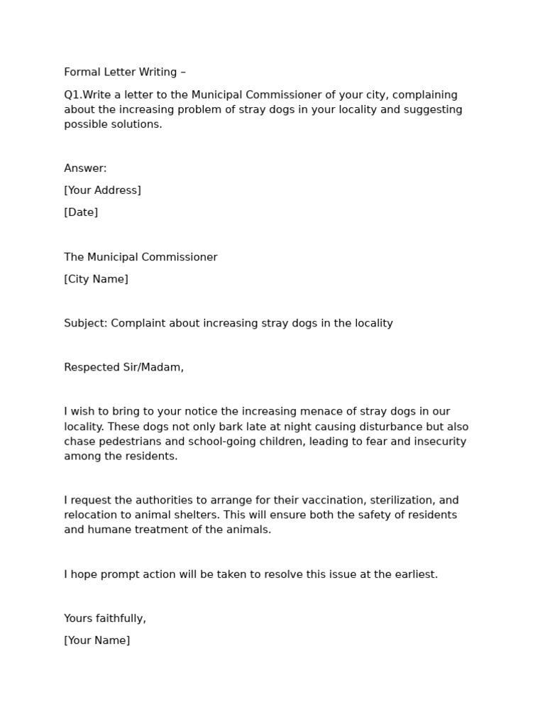 Formal Letter Writing Examples and Applications | PDF