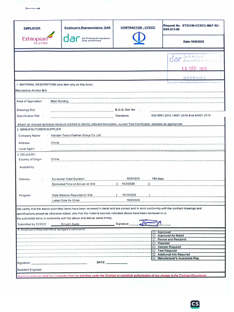 Mechanical Anchor Bolt Testing Report | PDF | Mechanical Engineering
