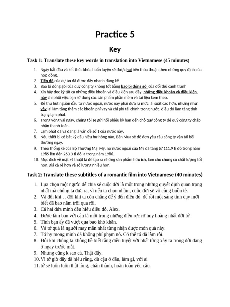 Practice 5 - Key | PDF