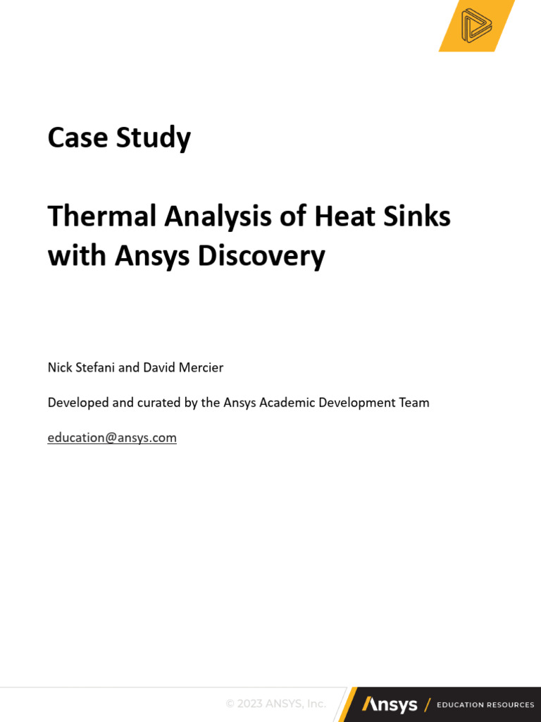 Thermal Analysis of Heat Sinks | PDF | Heat Transfer | Thermal Conduction
