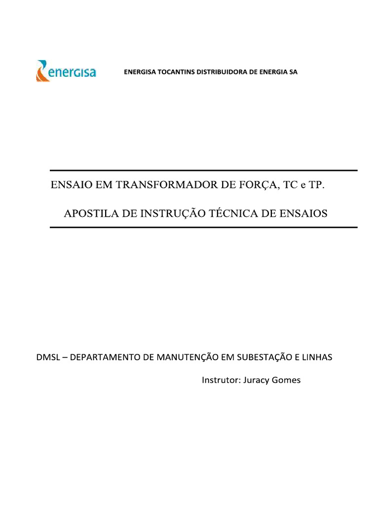 Apostila de Ensaios TF, TC e TP | PDF