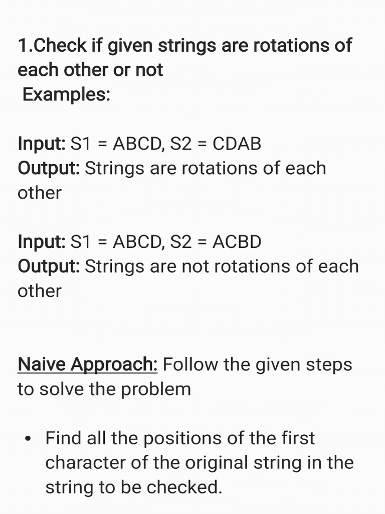 String DSA Sheet | PDF