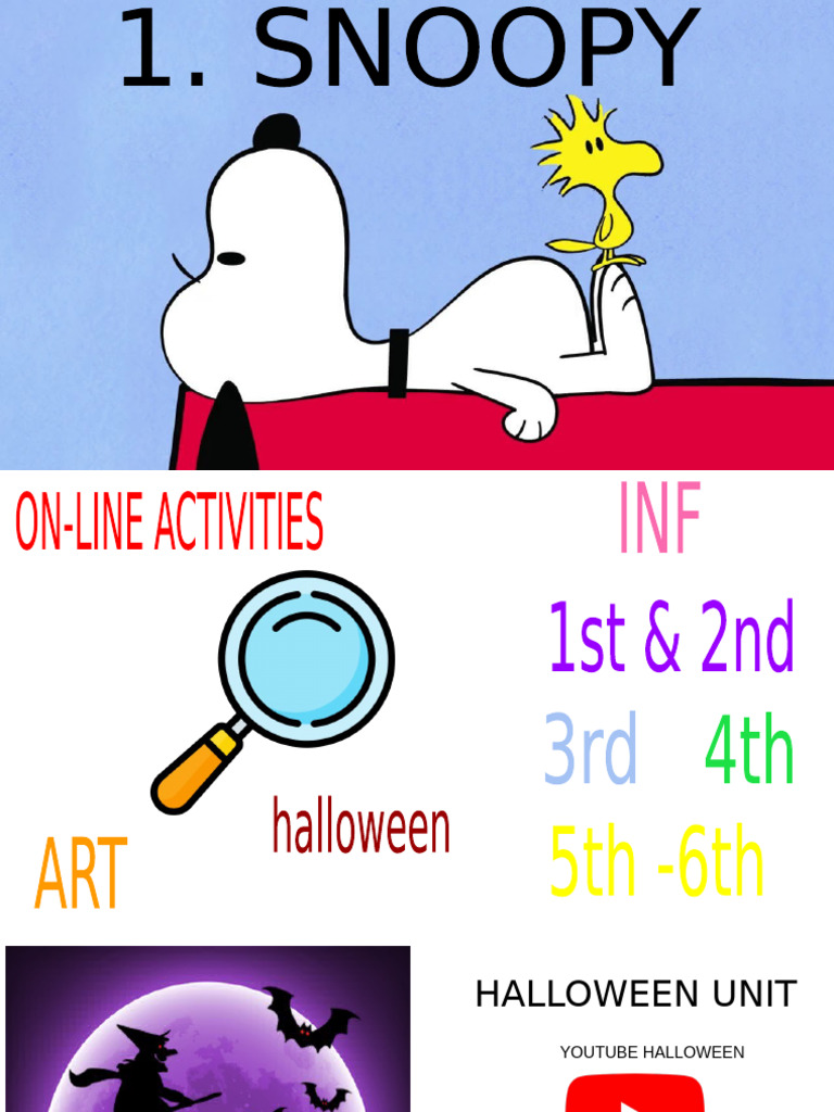 Halloween Unit and Daily Routines Activities | PDF | Peanuts | Peanuts ...