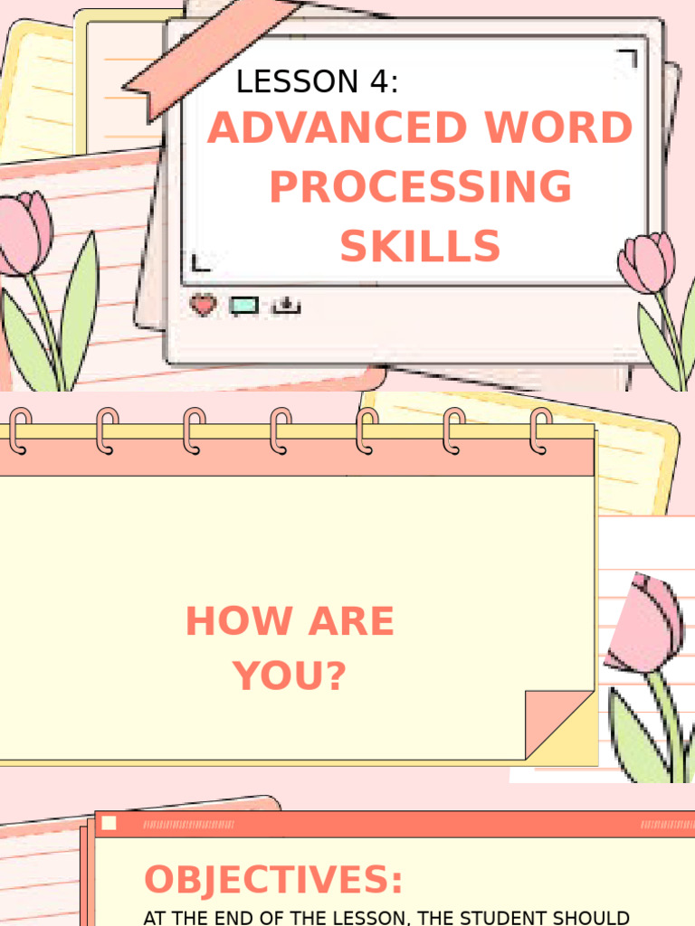 Advanced Microsoft Word Skills Guide | PDF | Microsoft Word | Computing