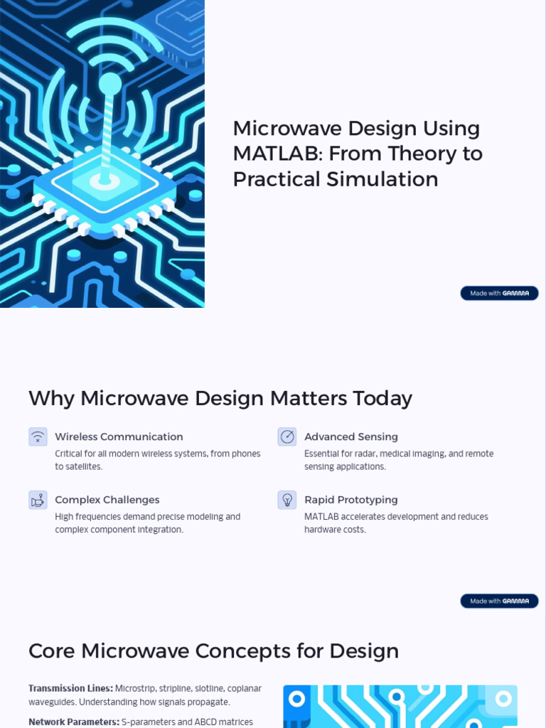 Microwave Design with MATLAB Guide | PDF | Antenna (Radio) | Microwave