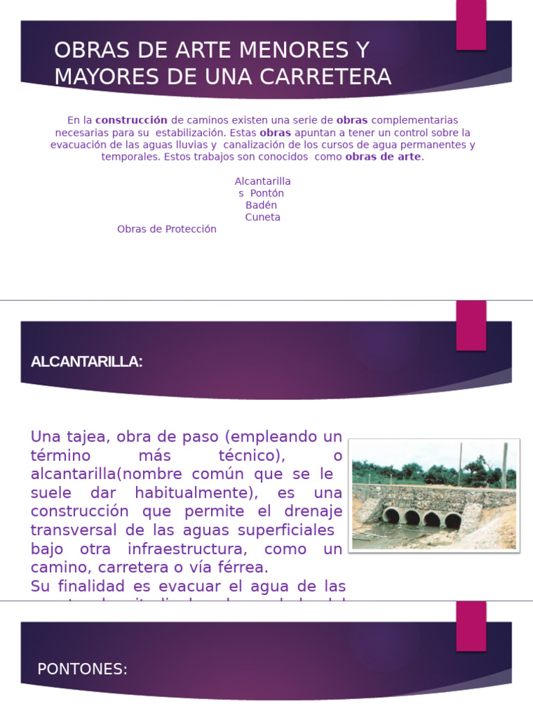 Obras de Arte en Carreteras: Drenaje y Protección | PDF | Albañilería ...