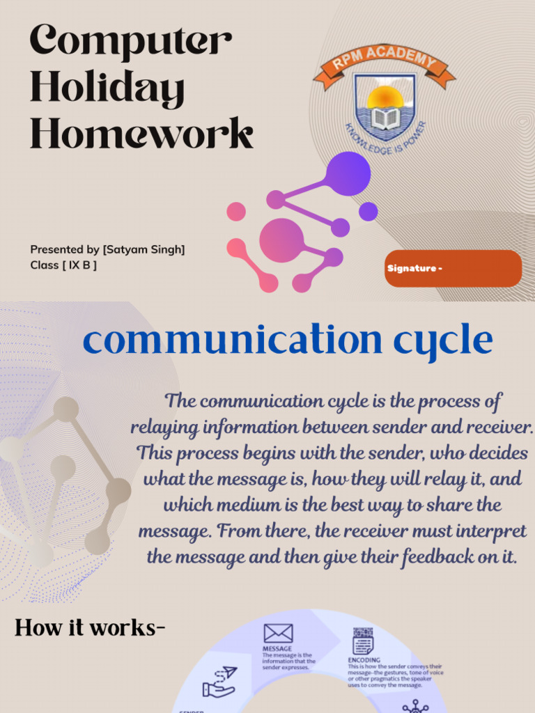 Presentation Computer Holiday Homework Pdf