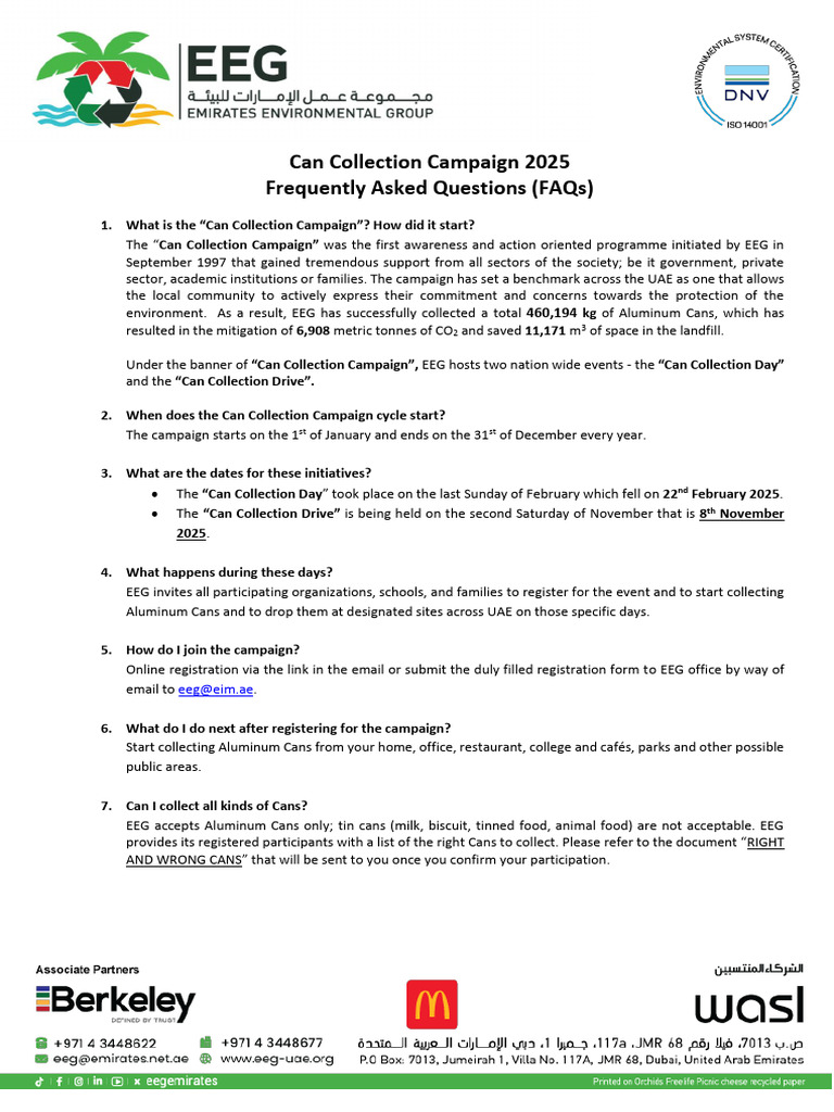 Can Collection Drive 2025 Overview | PDF