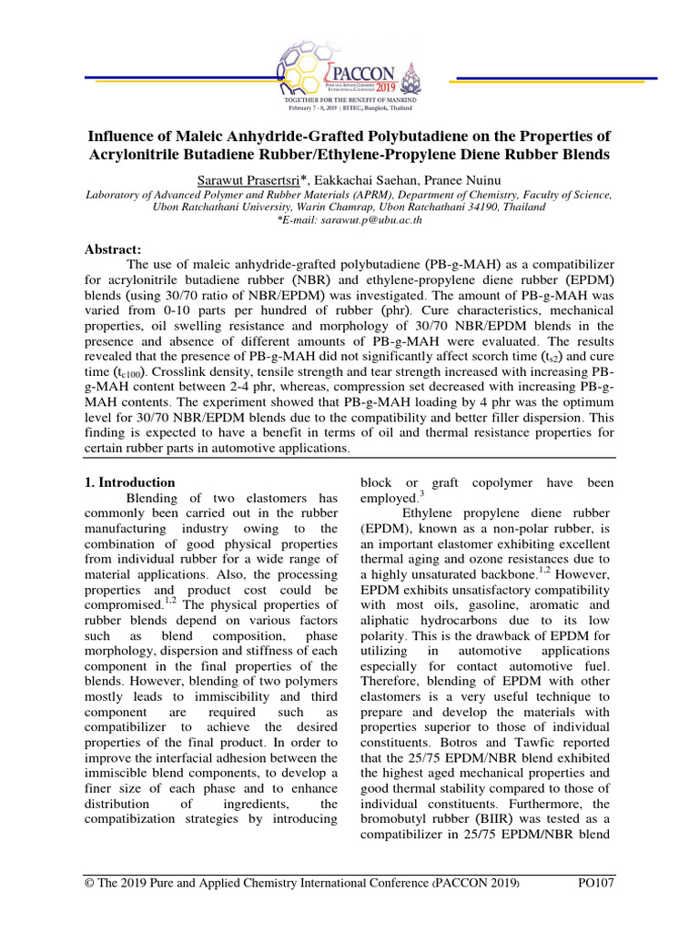 Influence of Maleic Anhydride Grafted Po | PDF | Materials Science ...