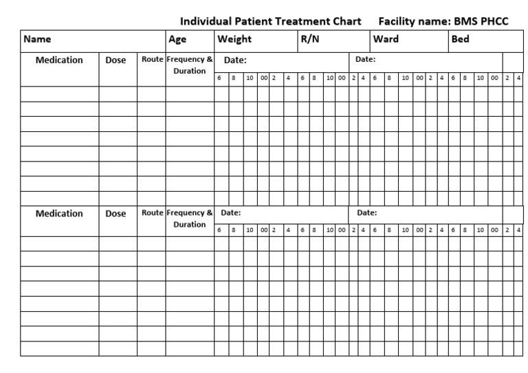 Individual Patient Treatment Chart | PDF