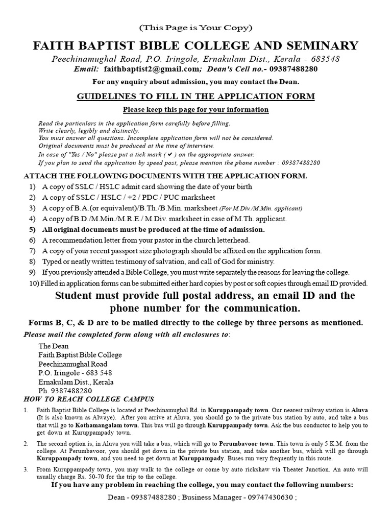 FBBC Application 2024 | PDF