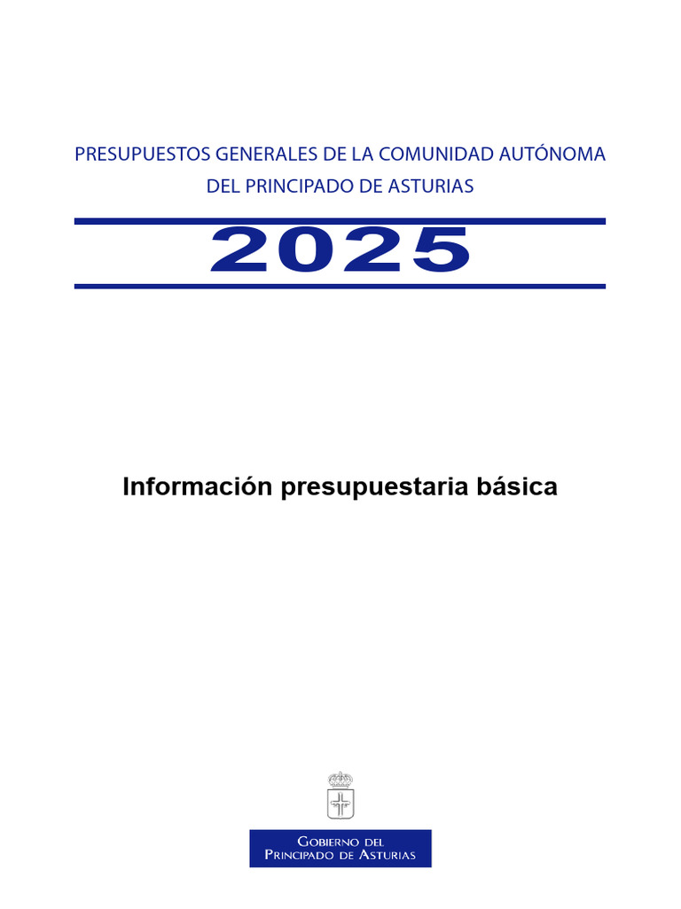 Presupuestos 2025 del Principado de Asturias | PDF | Presupuesto ...