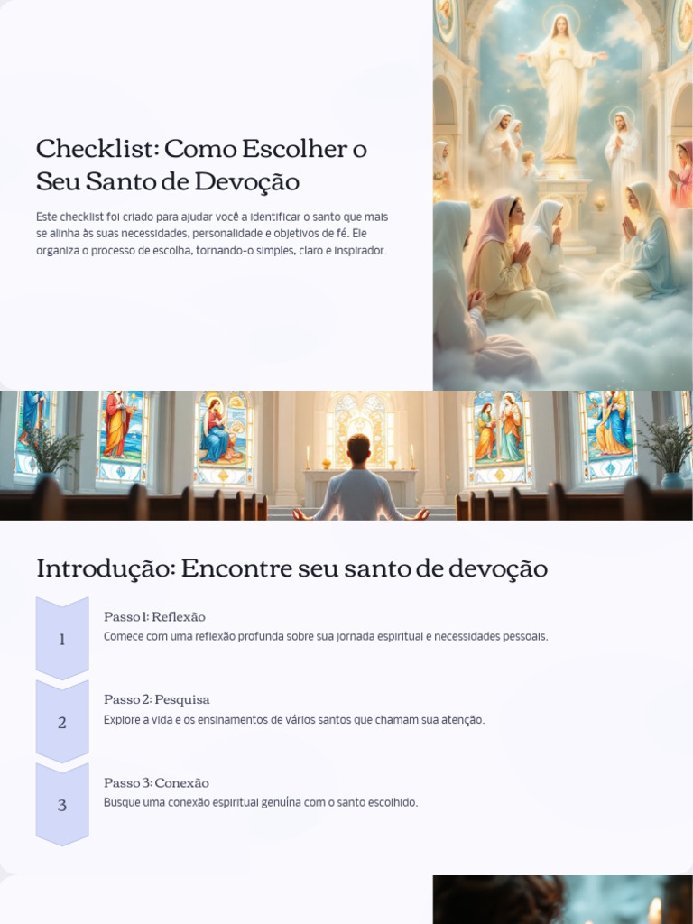 Escolha Seu Santo de Devoção: Checklist | PDF | Santo | Oração