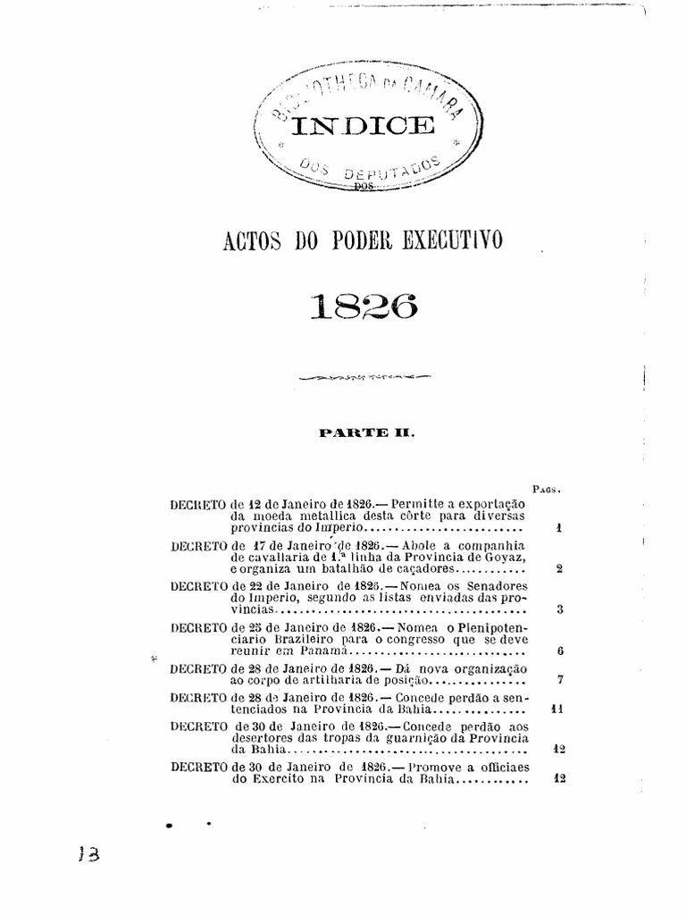 Atos do Poder Executivo de 1826 | PDF | Tratado | Empresa (unidade militar)