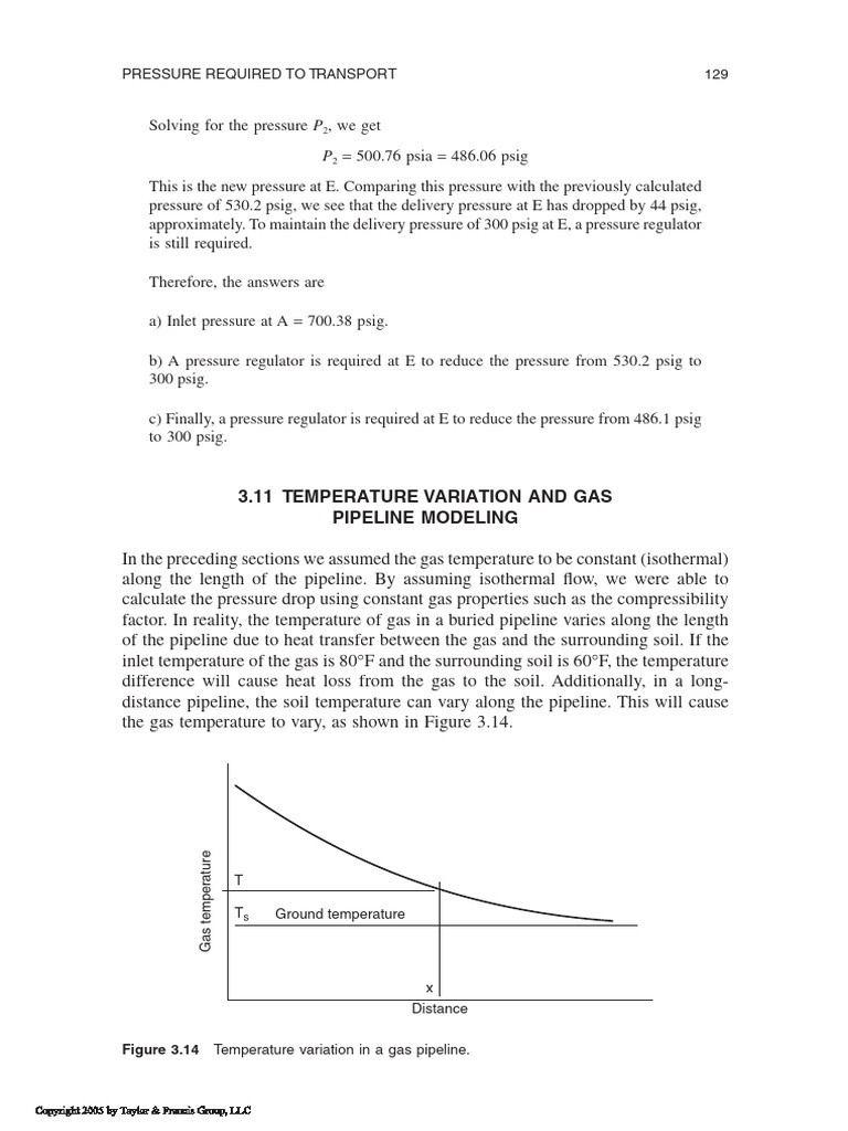 Gas Pipeline Pressure and Temperature Analysis | PDF | Gases | Pressure