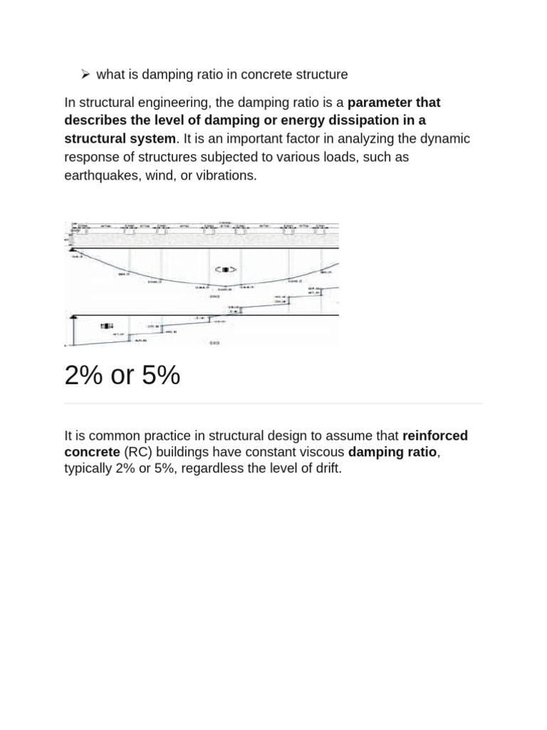 Concrete Damping Ratio in Structures | PDF