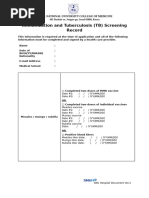 TB Screening Certificate Template | PDF