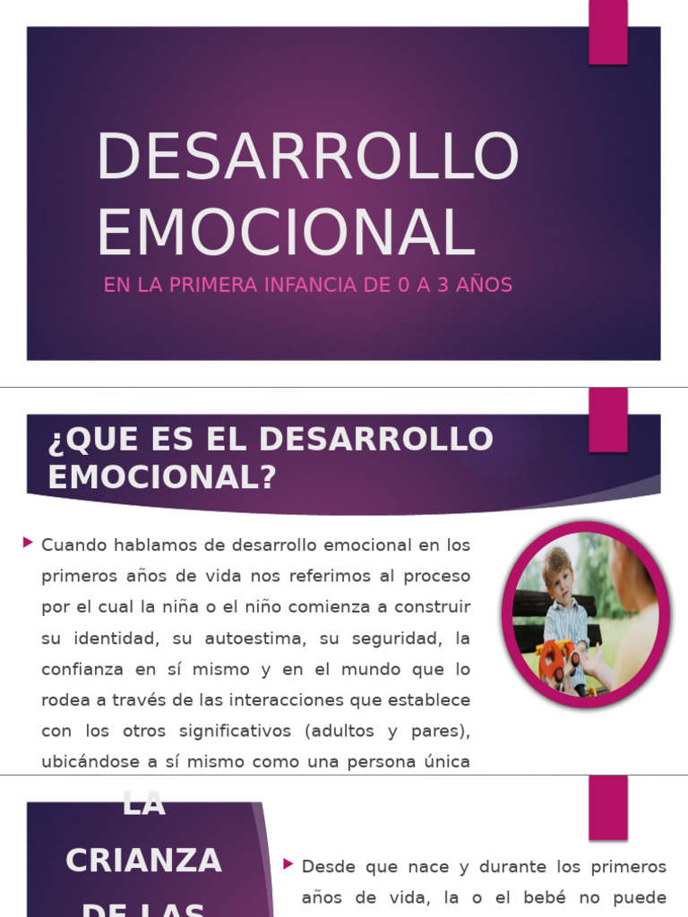 Desarrollo emocional en la infancia 0-3 años | PDF | Las emociones ...