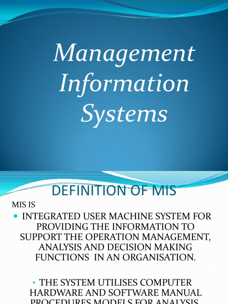 Understanding Management Information Systems | PDF | Management ...