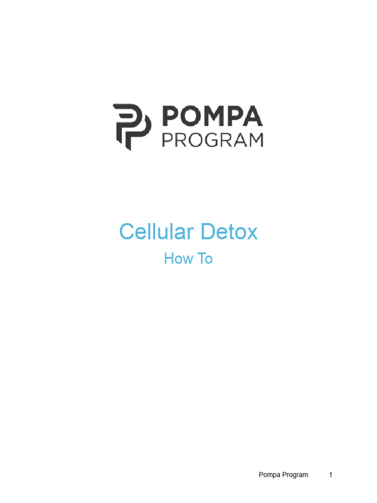Cellular Detox How To Feb 2022 | PDF | Dose (Biochemistry) | Chemistry