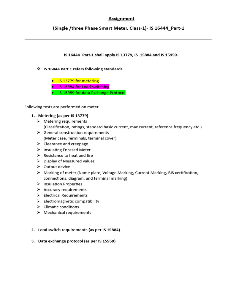 Smart Meter Testing Standards Overview | PDF | Insulator (Electricity ...