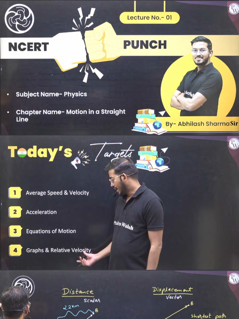 NCERT Punch 01 - Motion in A Straight Line - Class Notes | PDF