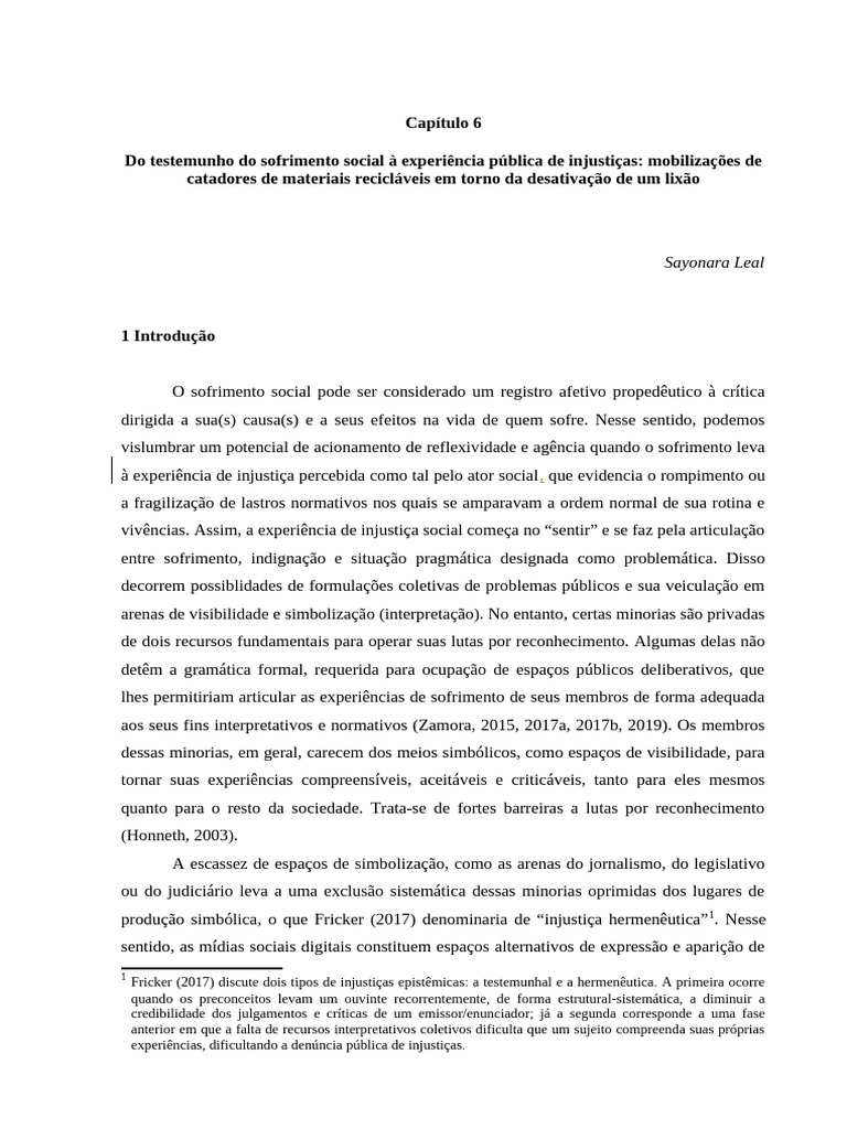 Mobilização de Catadores e Injustiça Social | PDF | Desperdício ...