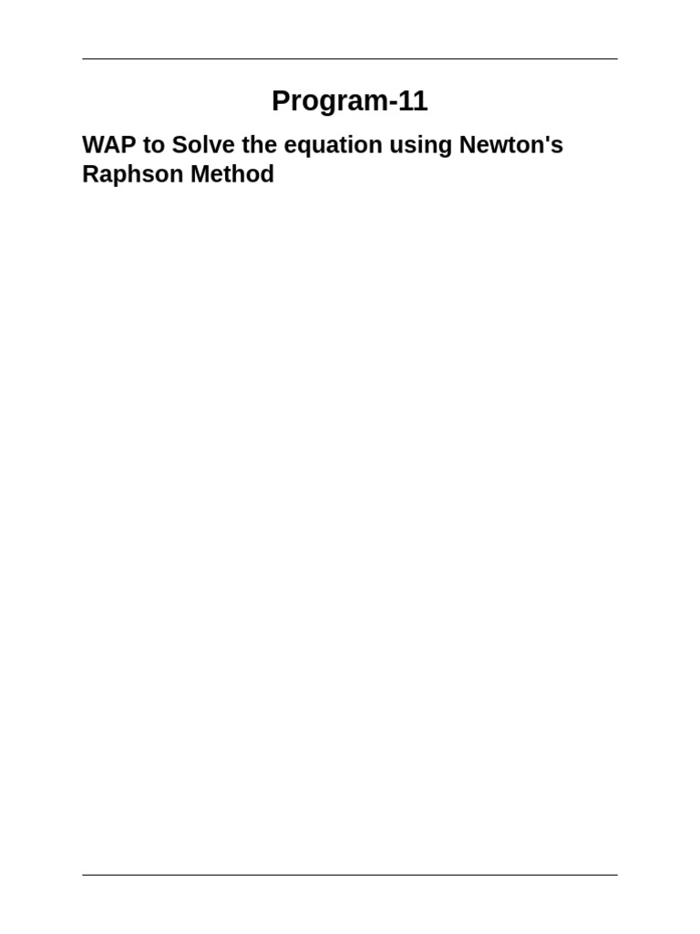 Newton's Raphson Method in MATLAB | PDF