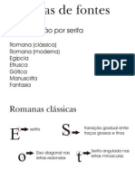 Classificação e uso de famílias de fontes