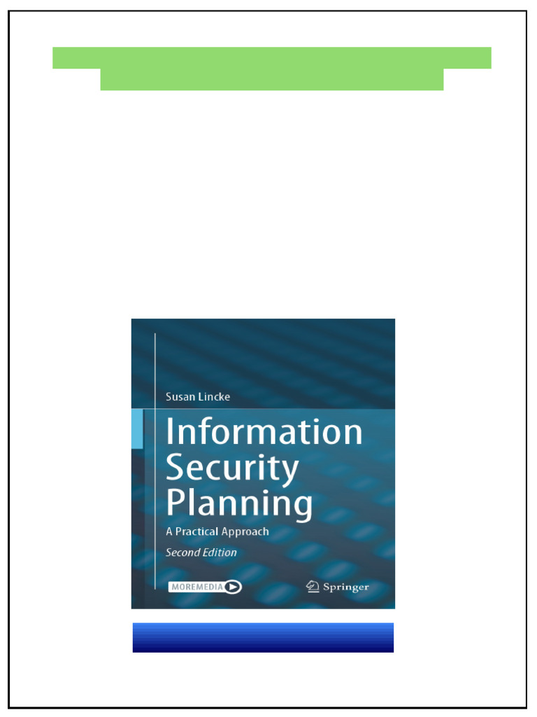 Information Security Planning A Practical Approach 2nd Edition Susan ...