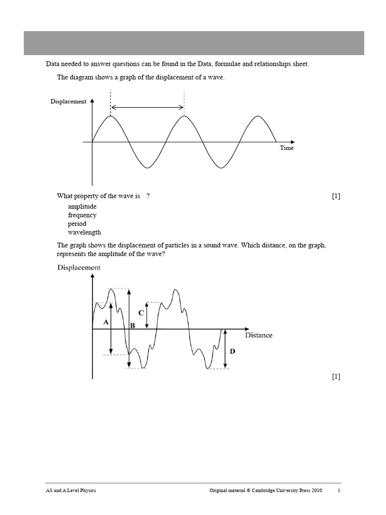 Sound Wave Physics Worksheet | PDF | Waves | Sound