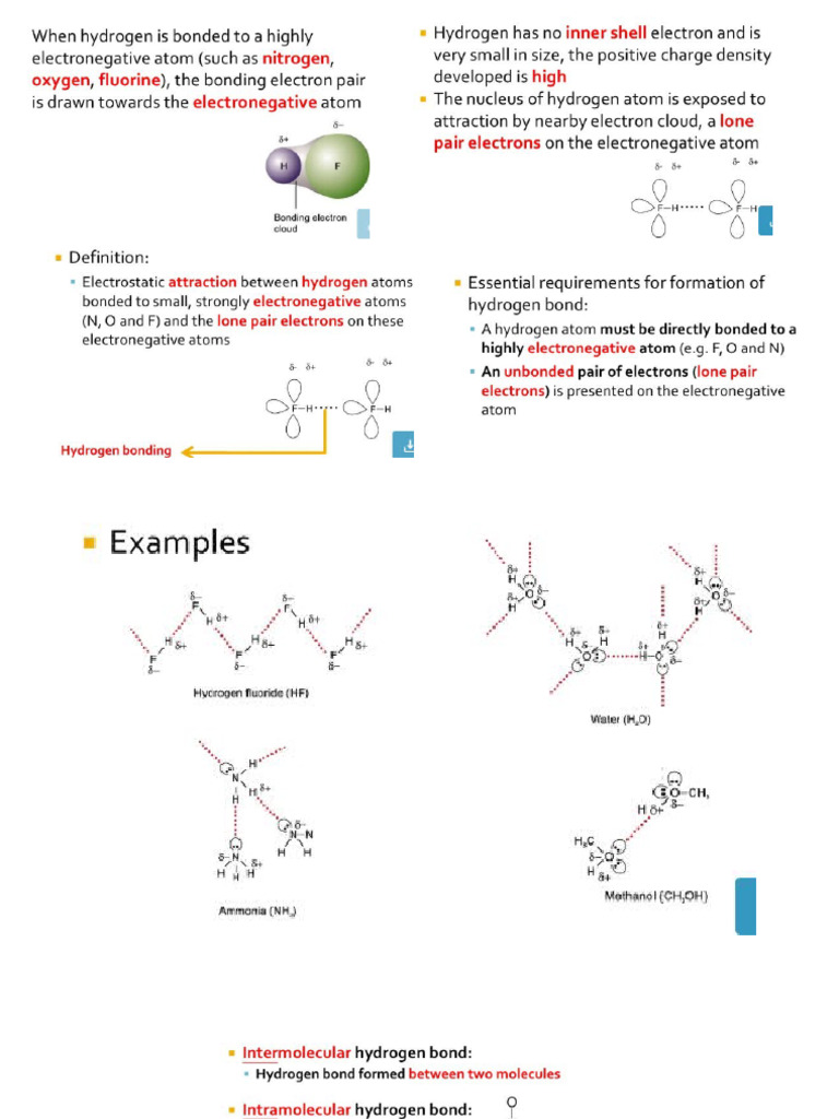Hydrogen Bonding | PDF