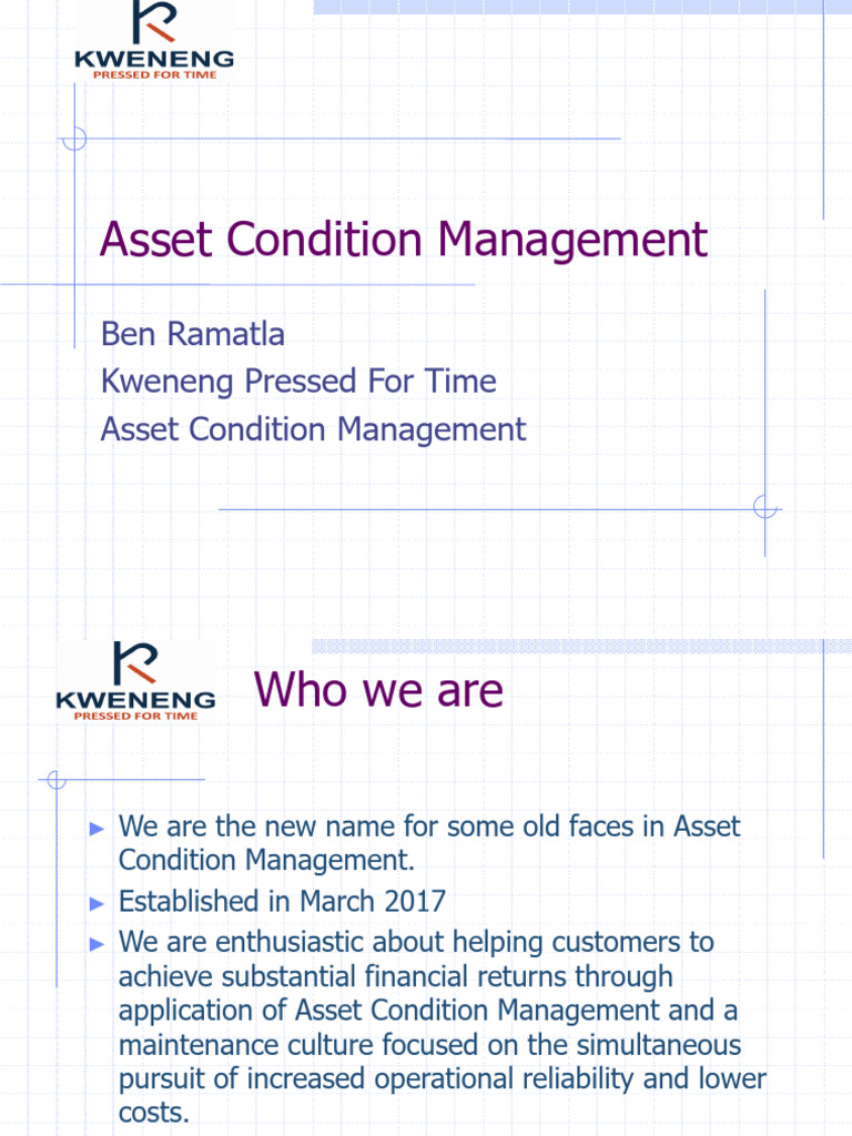 Asset Condition Management Overview | PDF | Mechanical Engineering ...