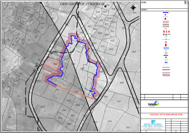 Cadastral Map of KGR Lake Survey | PDF