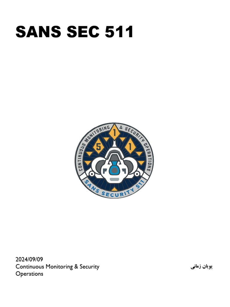Sans Sec 511-Full Course-2023 | PDF