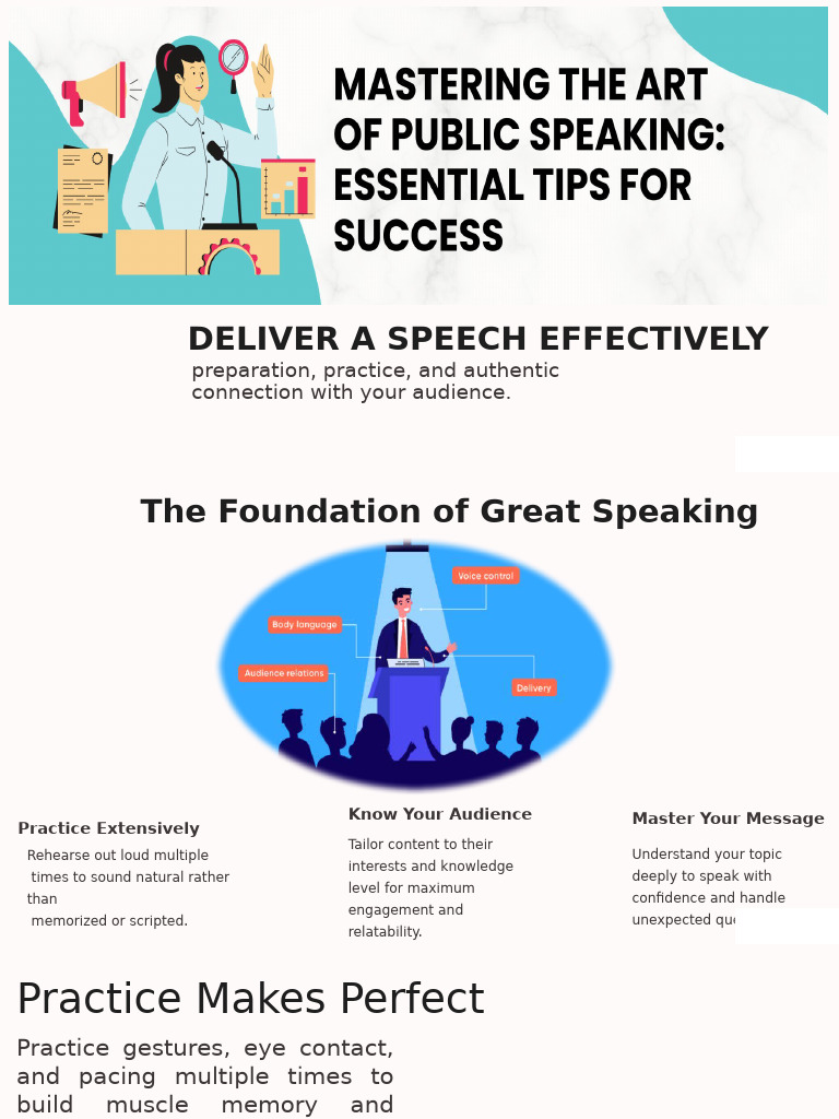 Deliver A Speech Effectively | PDF | Body Language | Human Communication
