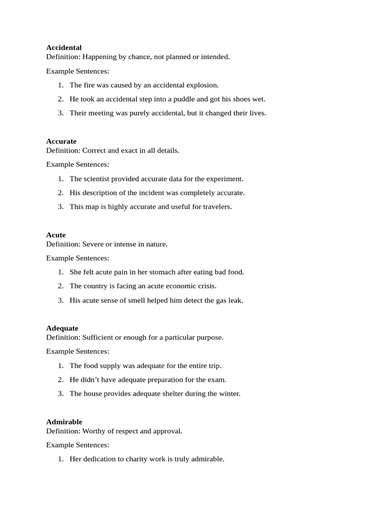 Vocabulary Definitions and Examples | PDF | Predation | Prejudices