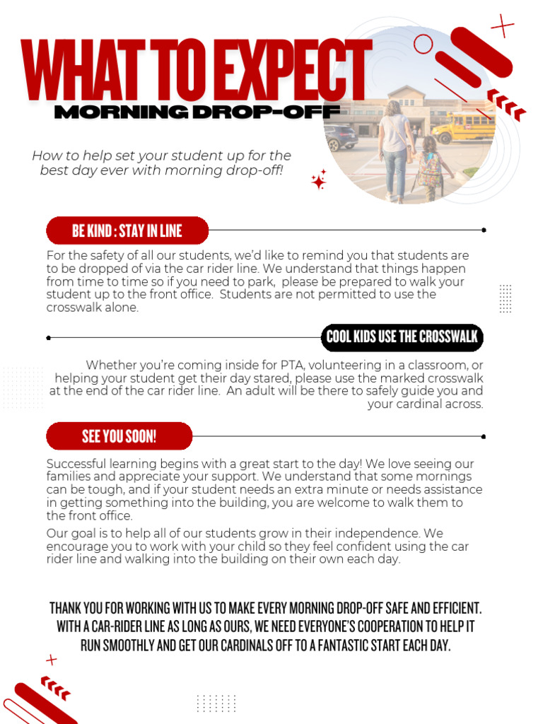 Morning Drop-Off & Car Rider Expectations | PDF