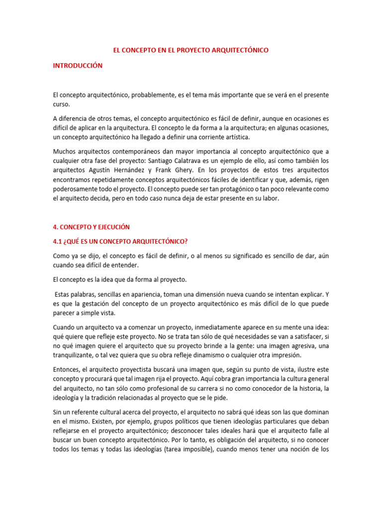 Concepto Arquitectónico en Proyectos | PDF | Ideologías | Arquitecto