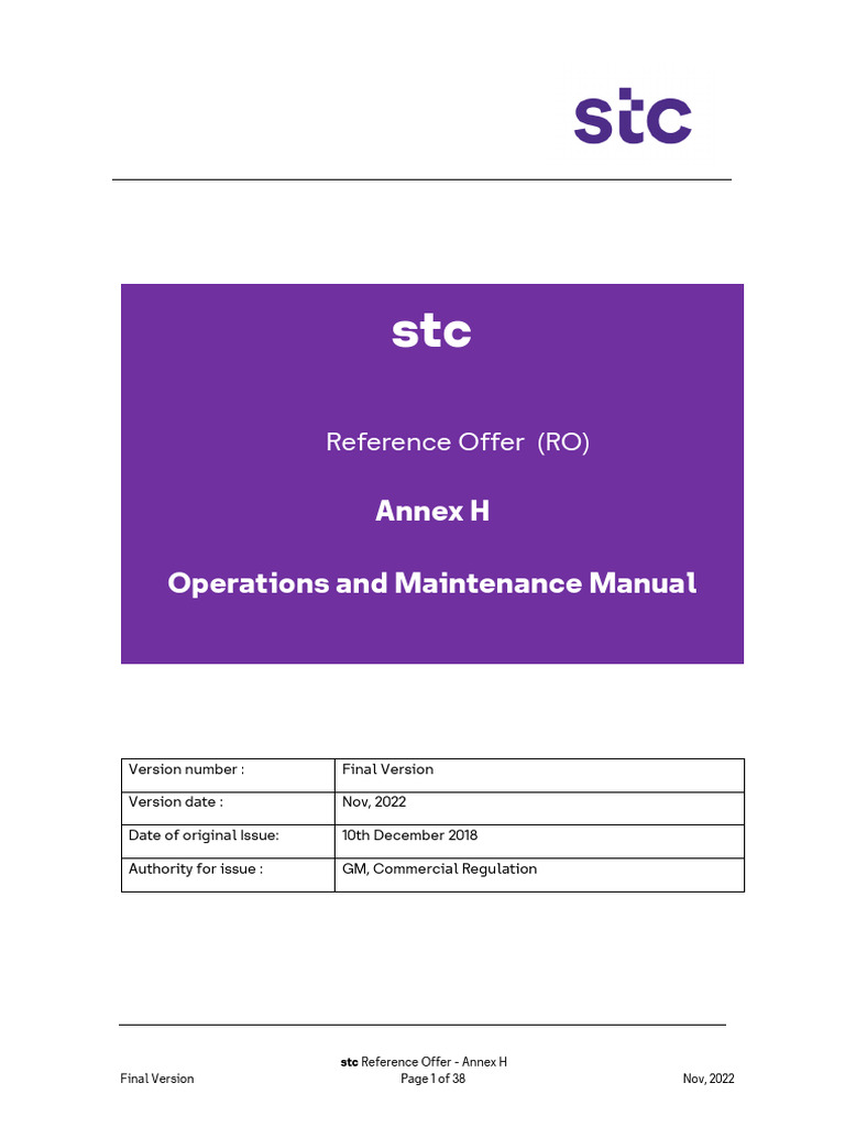 stc Operations & Maintenance Manual | PDF | Computer Network | Data Center