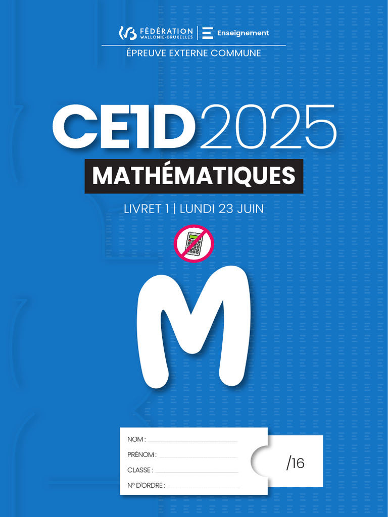 Épreuve CE1D Mathématiques 2025 | PDF | Coordonnées cartésiennes | Triangle