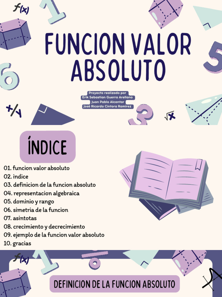 Función Valor Absoluto: Definición y Propiedades | PDF
