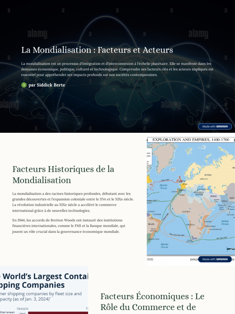Acteurs et facteurs de la mondialisation | PDF | Globalisation | Fonds ...