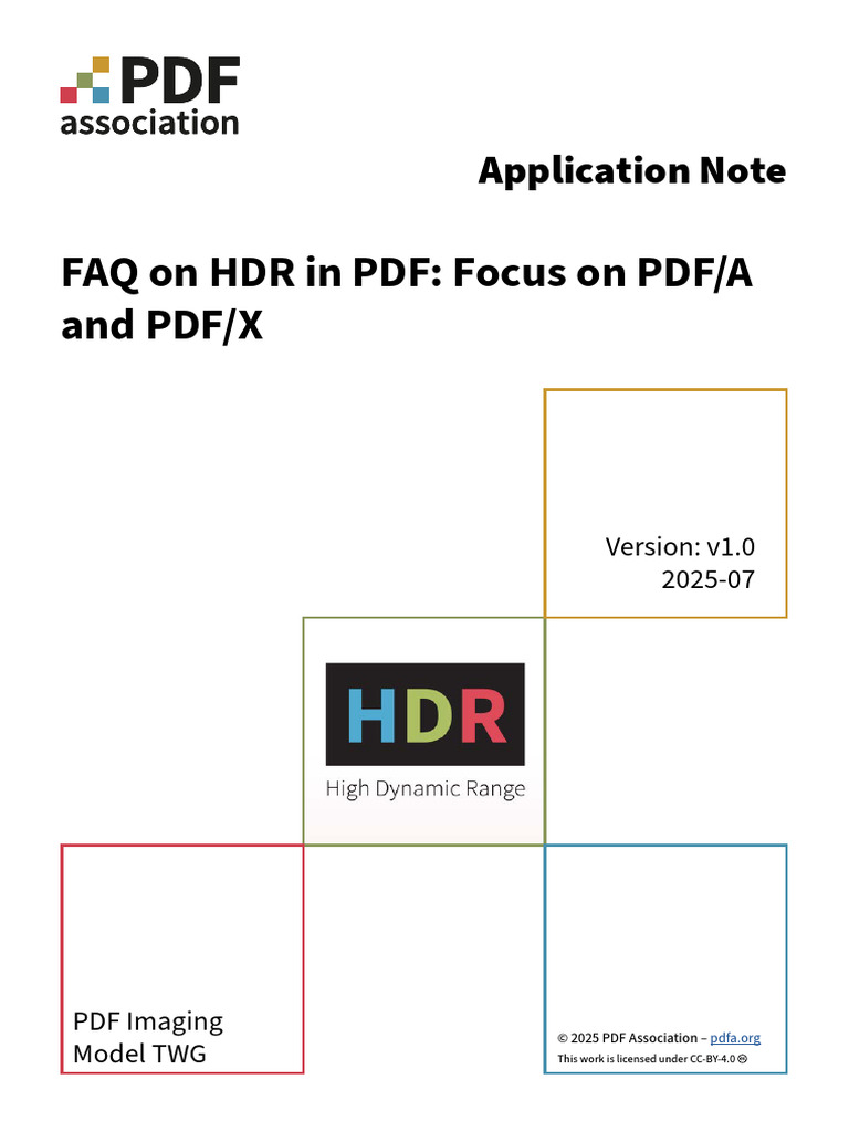 HDR Support in PDF/A and PDF/X Standards | PDF | Digital Technology ...