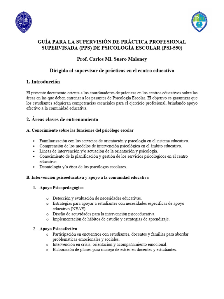 Guía para La Supervisión de Práctica Profesional Supervisada | PDF ...