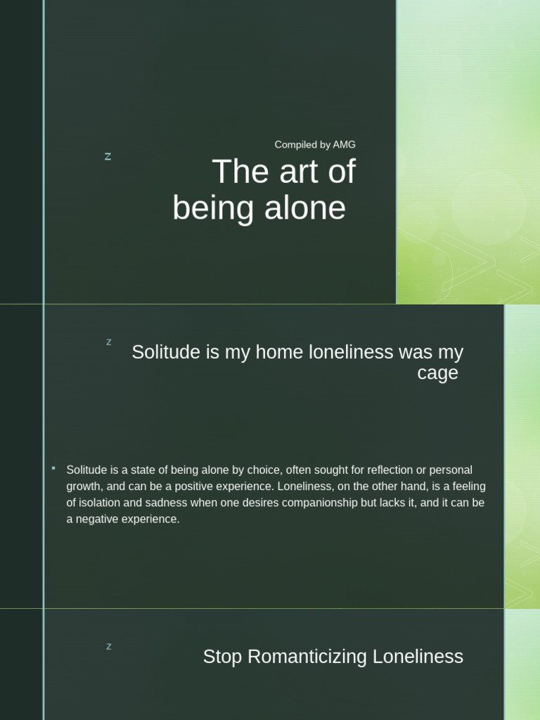Embracing Solitude: A Guide to Being Alone | PDF