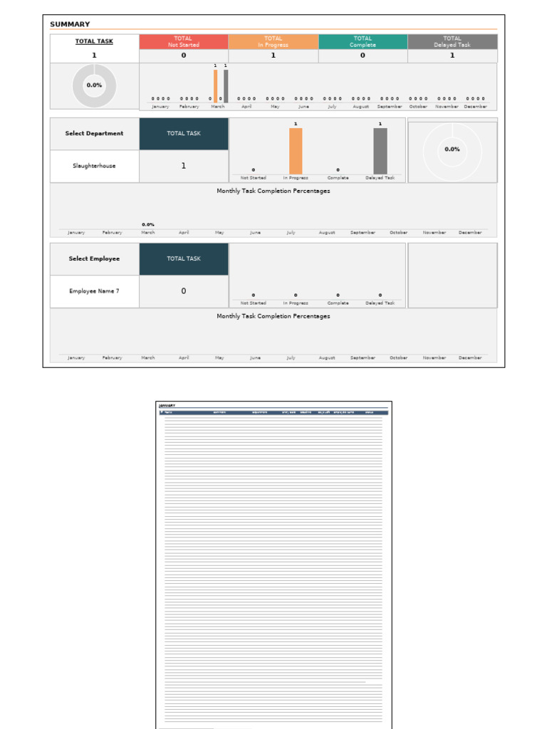 Monthly Tasks Tracker V2.0 | PDF