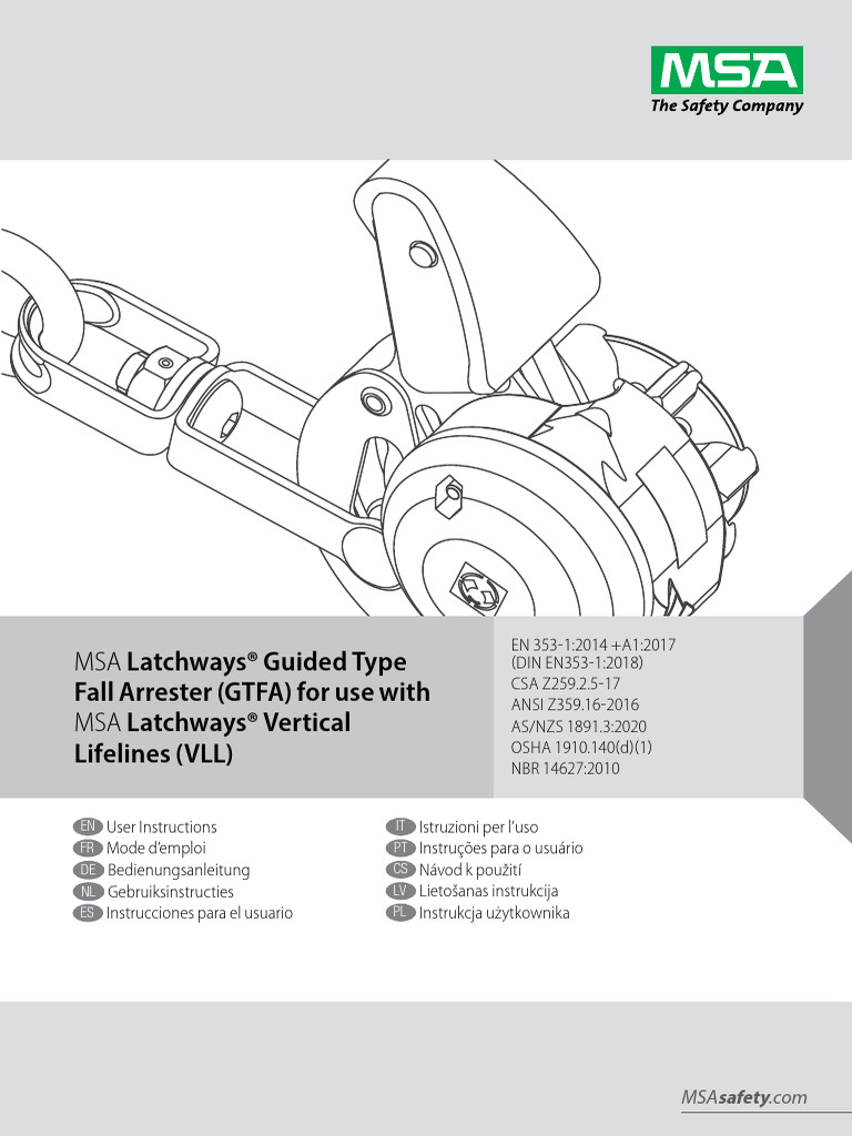 MSA Latchways GTFA User Instructions | PDF
